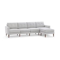 Burrow - Mid-Century Nomad King Sectional - Crushed Gravel - Front_Zoom