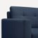 Angle Zoom. Burrow - Mid-Century Nomad Loveseat with Chaise and Ottoman - Navy Blue.
