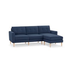 Burrow - Mid-Century Nomad Sofa Sectional - Navy Blue - Front_Zoom