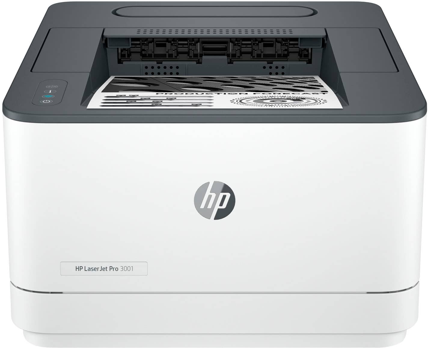 HP - LaserJet Pro 3001dw Wireless Black-and- Laser Printer - White - Front_Zoom
