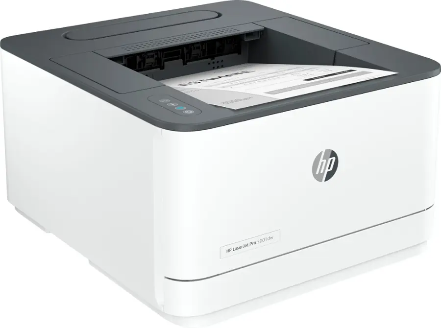 Alt View 13. HP - LaserJet Pro 3001dw Wireless Black-and-White Laser Printer - White.
