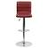 Alt View 11. Alamont Home - Vincent Contemporary Vinyl Barstool (set of 2) - Burgundy.