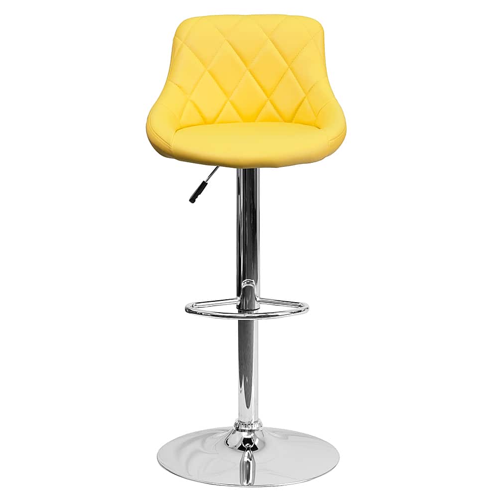 Alt View 11. Alamont Home - Caldwell Contemporary Vinyl Barstool (set of 2) - Yellow.