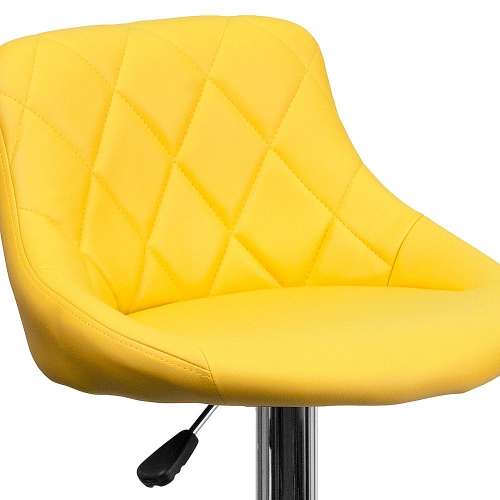Alt View 15. Alamont Home - Caldwell Contemporary Vinyl Barstool (set of 2) - Yellow.