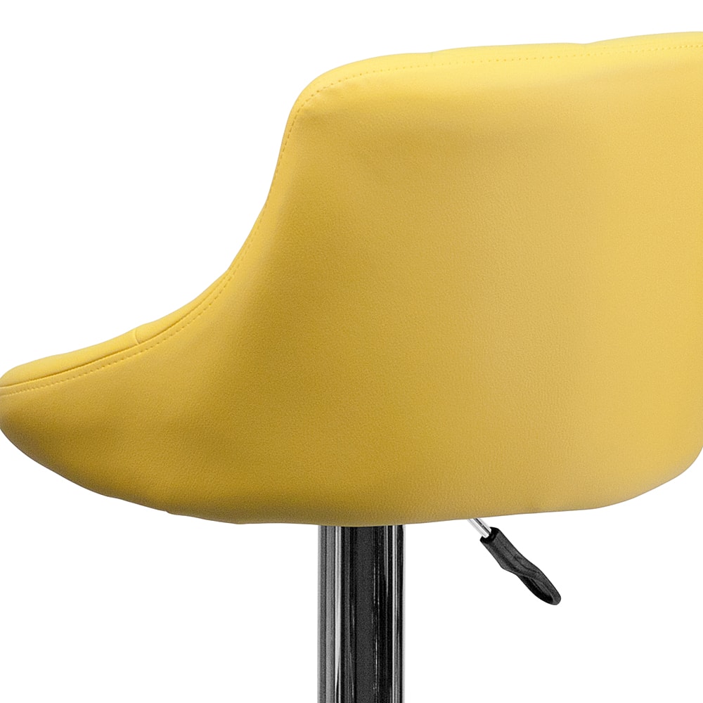 Alt View 17. Alamont Home - Caldwell Contemporary Vinyl Barstool (set of 2) - Yellow.