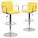 Front. Alamont Home - Genna Contemporary Vinyl Barstool (set of 2) - Yellow.