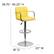 Alt View 13. Alamont Home - Genna Contemporary Vinyl Barstool (set of 2) - Yellow.