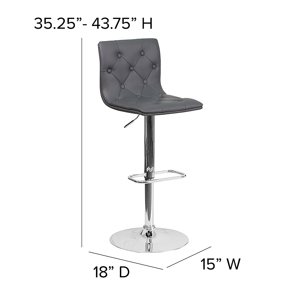 Best Buy: Alamont Home Sammie Contemporary Vinyl Barstool (set of 2 ...