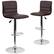 Front. Alamont Home - Vincent Contemporary Vinyl Barstool (set of 2) - Brown.