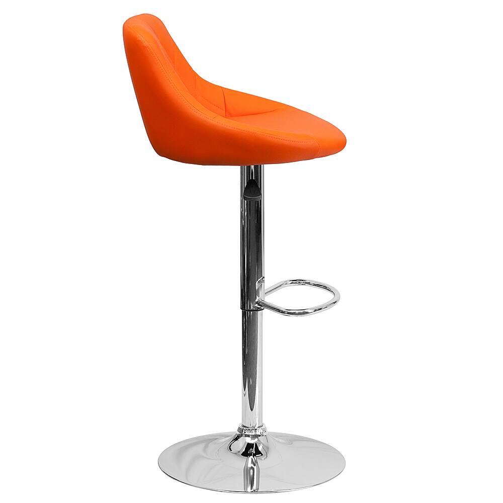 Alt View 16. Alamont Home - Caldwell Contemporary Vinyl Barstool (set of 2) - Orange.