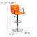 Alt View 13. Alamont Home - Genna Contemporary Vinyl Barstool (set of 2) - Orange.