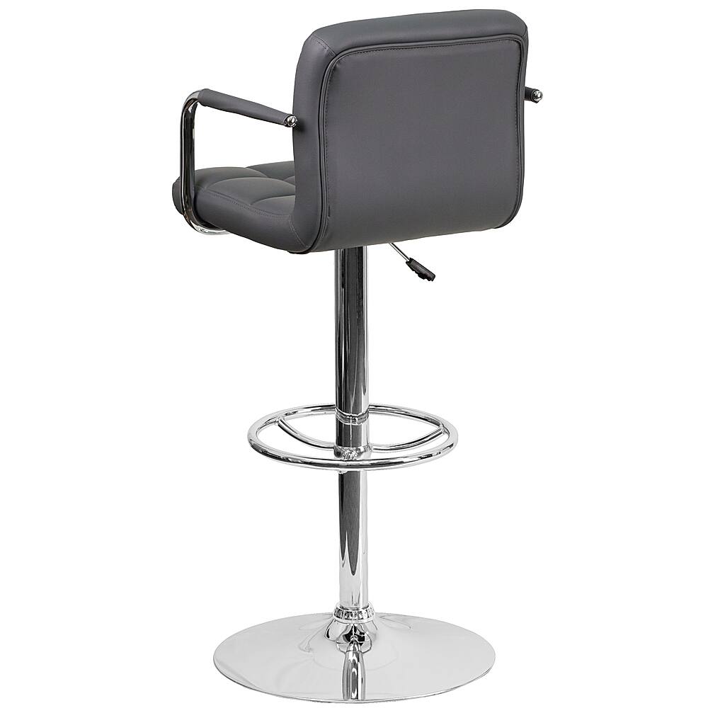 Alt View 14. Alamont Home - Genna Contemporary Vinyl Barstool (set of 2) - Gray.