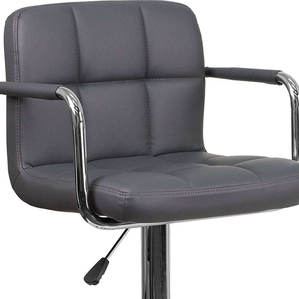 Alt View 15. Alamont Home - Genna Contemporary Vinyl Barstool (set of 2) - Gray.