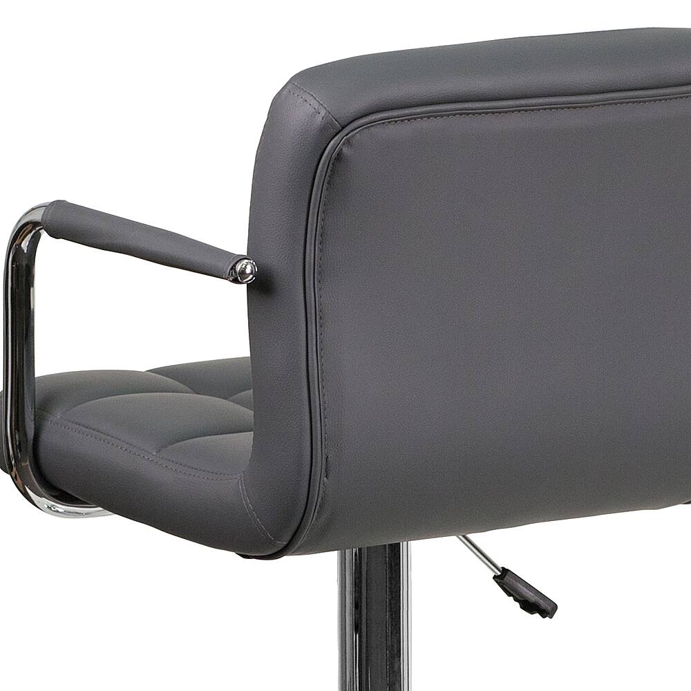 Alt View 17. Alamont Home - Genna Contemporary Vinyl Barstool (set of 2) - Gray.