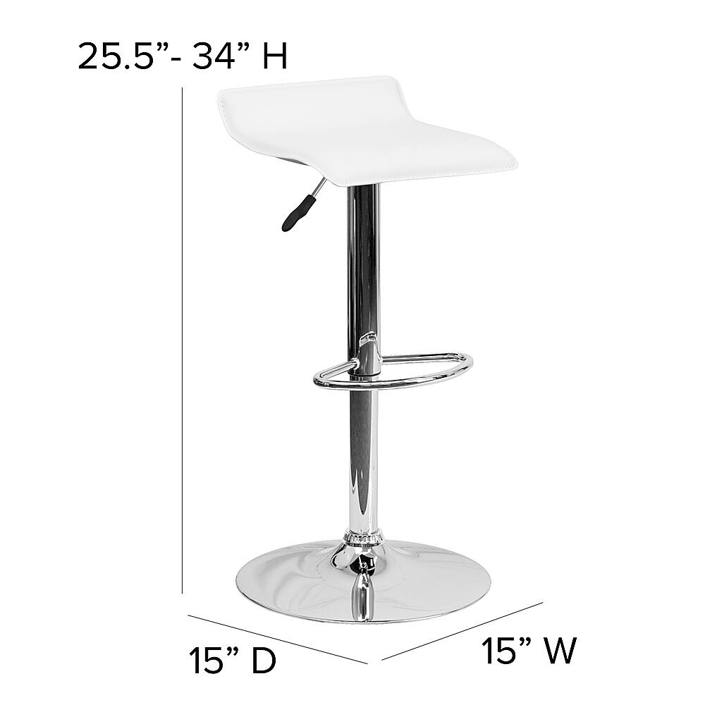 Alt View 13. Alamont Home - Athens Contemporary Vinyl Barstool (set of 2) - White.