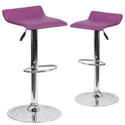 Flash Furniture - Athens Contemporary Vinyl Barstool (set of 2) - Purple - Front_Zoom