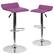 Front. Alamont Home - Athens Contemporary Vinyl Barstool (set of 2) - Purple.