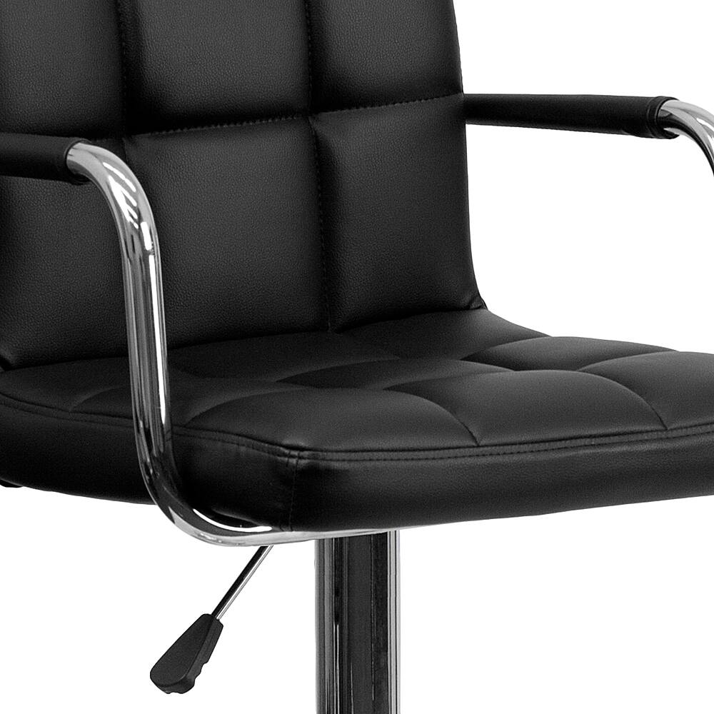 Alt View 15. Alamont Home - Genna Contemporary Vinyl Barstool (set of 2) - Black.