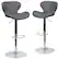 Front. Alamont Home - Denville Contemporary Vinyl Barstool (set of 2) - Gray Vinyl.