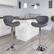 Alt View 12. Alamont Home - Denville Contemporary Vinyl Barstool (set of 2) - Gray Vinyl.