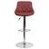 Alt View 11. Alamont Home - Caldwell Contemporary Vinyl Barstool (set of 2) - Burgundy.