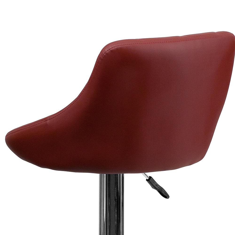 Alt View 17. Alamont Home - Caldwell Contemporary Vinyl Barstool (set of 2) - Burgundy.