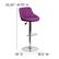 Alt View 13. Alamont Home - Caldwell Contemporary Vinyl Barstool (set of 2) - Purple.