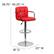 Alt View 13. Alamont Home - Genna Contemporary Vinyl Barstool (set of 2) - Red.