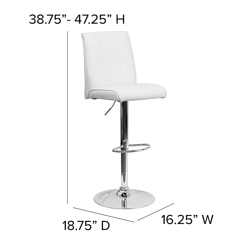 Best Buy Alamont Home Charles Contemporary Vinyl Barstool (set of 2) White 2CH122090WHGG