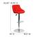 Alt View 13. Alamont Home - Caldwell Contemporary Vinyl Barstool (set of 2) - Red.