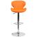 Alt View 11. Alamont Home - Denville Contemporary Vinyl Barstool (set of 2) - Orange Vinyl.
