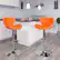 Alt View 12. Alamont Home - Denville Contemporary Vinyl Barstool (set of 2) - Orange Vinyl.