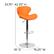 Alt View 13. Alamont Home - Denville Contemporary Vinyl Barstool (set of 2) - Orange Vinyl.