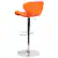 Alt View 14. Alamont Home - Denville Contemporary Vinyl Barstool (set of 2) - Orange Vinyl.