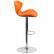 Alt View 16. Alamont Home - Denville Contemporary Vinyl Barstool (set of 2) - Orange Vinyl.