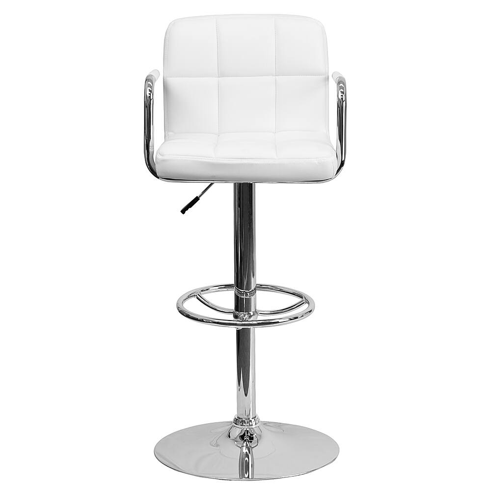 Alt View 11. Alamont Home - Genna Contemporary Vinyl Barstool (set of 2) - White.