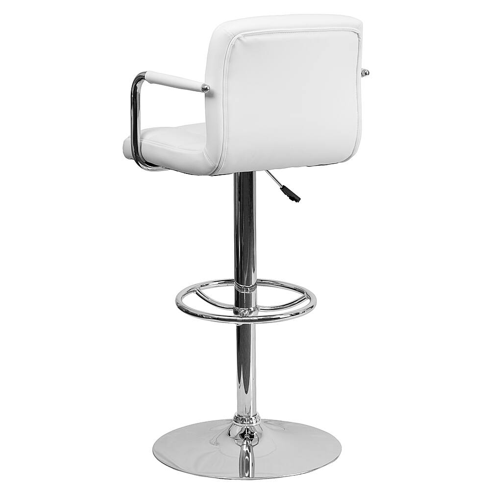 Alt View 14. Alamont Home - Genna Contemporary Vinyl Barstool (set of 2) - White.