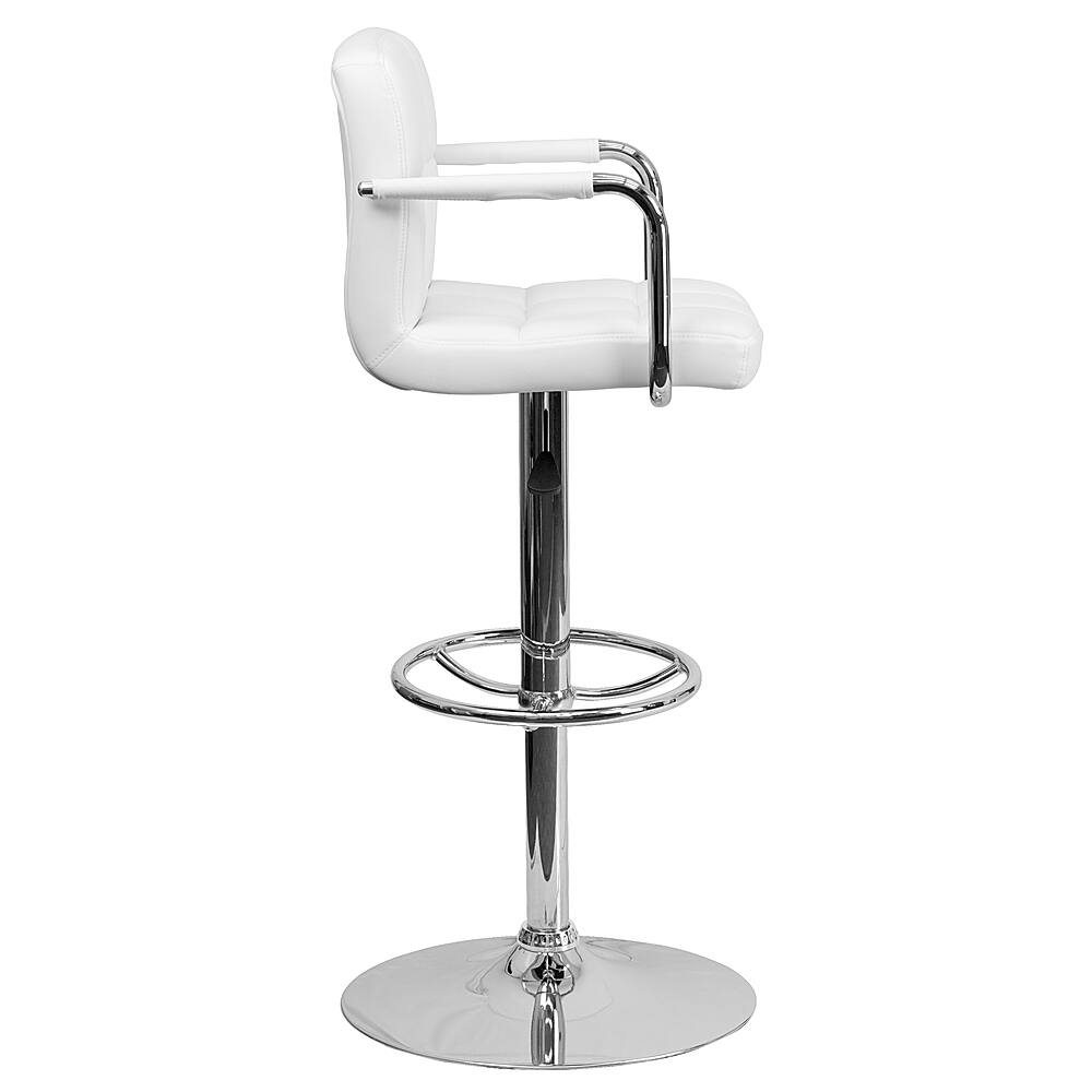 Alt View 16. Alamont Home - Genna Contemporary Vinyl Barstool (set of 2) - White.