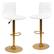 Front. Alamont Home - Vincent Contemporary Vinyl Barstool (set of 2) - White.