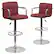 Front. Alamont Home - Genna Contemporary Vinyl Barstool (set of 2) - Burgundy.