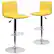 Front. Alamont Home - Vincent Contemporary Vinyl Barstool (set of 2) - Yellow.