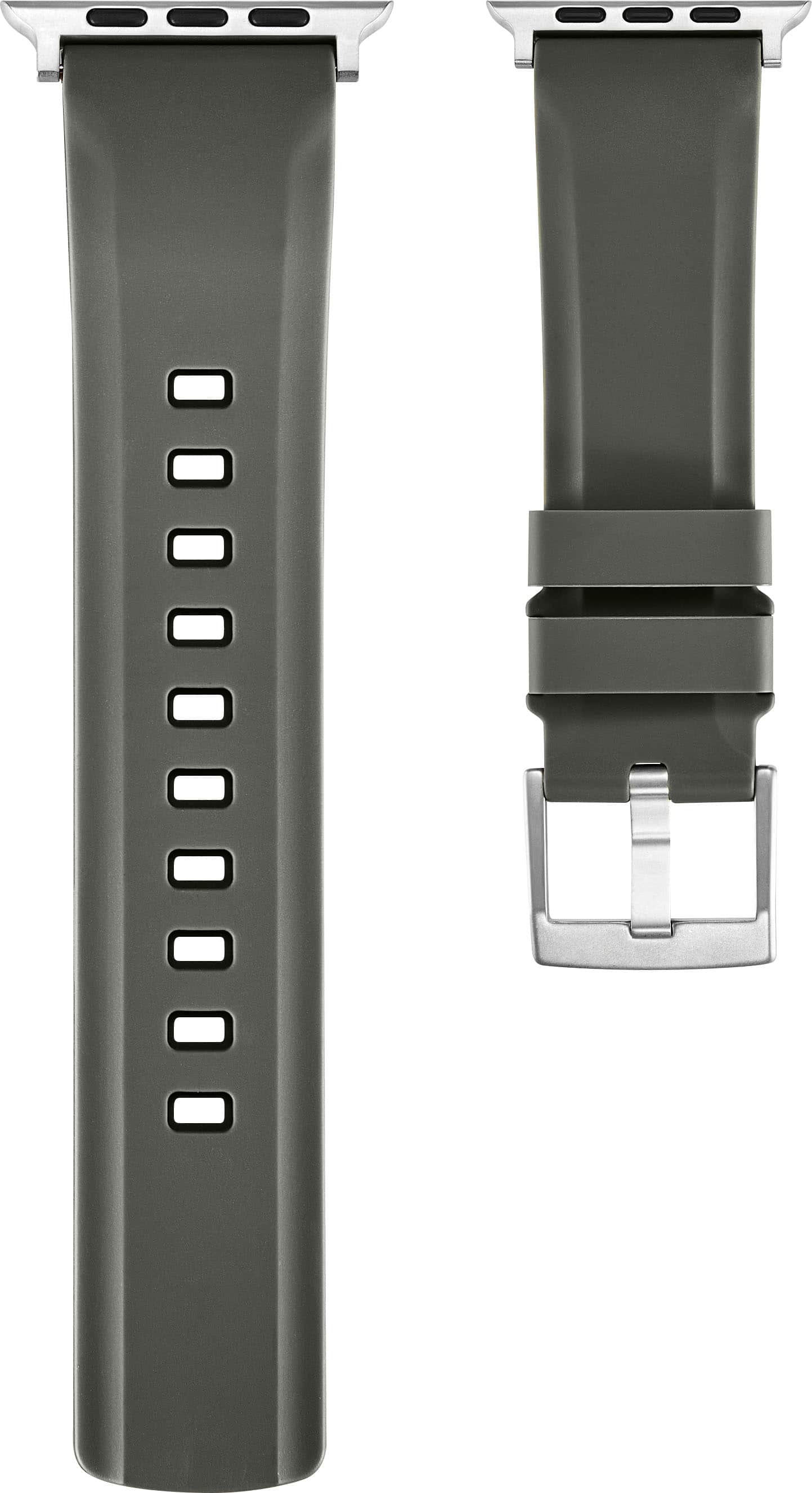 Alt View 17. Platinum™ - Rugged Silicone Band for Apple Watch 42mm, 44mm, 45mm (Series 1-9) and Apple Watch Ultra Series 1-2 49mm - Green.