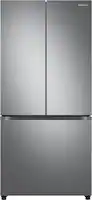 Samsung - 25 cu. ft. 3-Door French Door Smart Refrigerator with Beverage Center - Stainless Steel - Front_Zoom