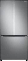 Samsung - 25 cu. ft. 3-Door French Door Smart Refrigerator with Beverage Center - Stainless Steel - Front_Zoom