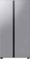 Front Zoom. Samsung - BESPOKE Side-by-Side Counter Depth Smart Refrigerator with Beverage Center - Stainless Steel.