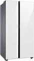 Alt View Zoom 12. Samsung - BESPOKE Side-by-Side Counter Depth Smart Refrigerator with Beverage Center - White Glass.