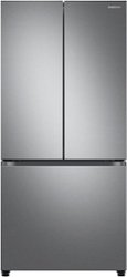 Samsung - 25 cu. ft. 3-Door French Door Smart Refrigerator with Dual Auto Ice Maker - Stainless Steel - Front_Zoom