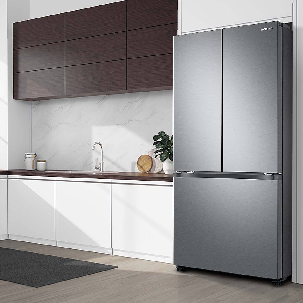 Alt View 20. Samsung - 25 cu. ft. 3-Door French Door Smart Refrigerator with Dual Auto Ice Maker - Stainless Steel.