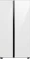 Samsung - 36 in. Wide BESPOKE Side-by-Side Smart Refrigerator with Beverage Center - White Glass