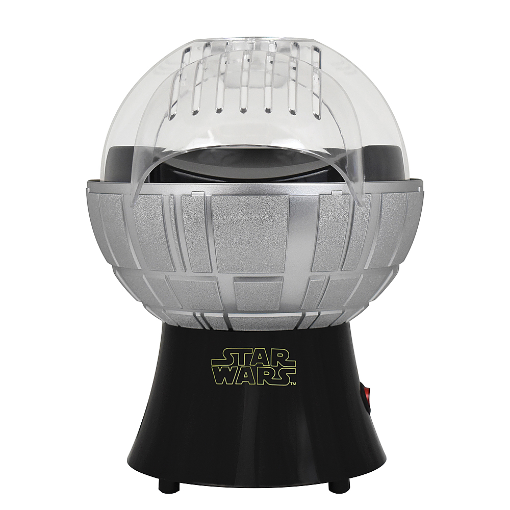 Angle View: Uncanny Brands - Star Wars Death Star Popcorn Maker - Hot Air Style with Removable Bowl - Silver